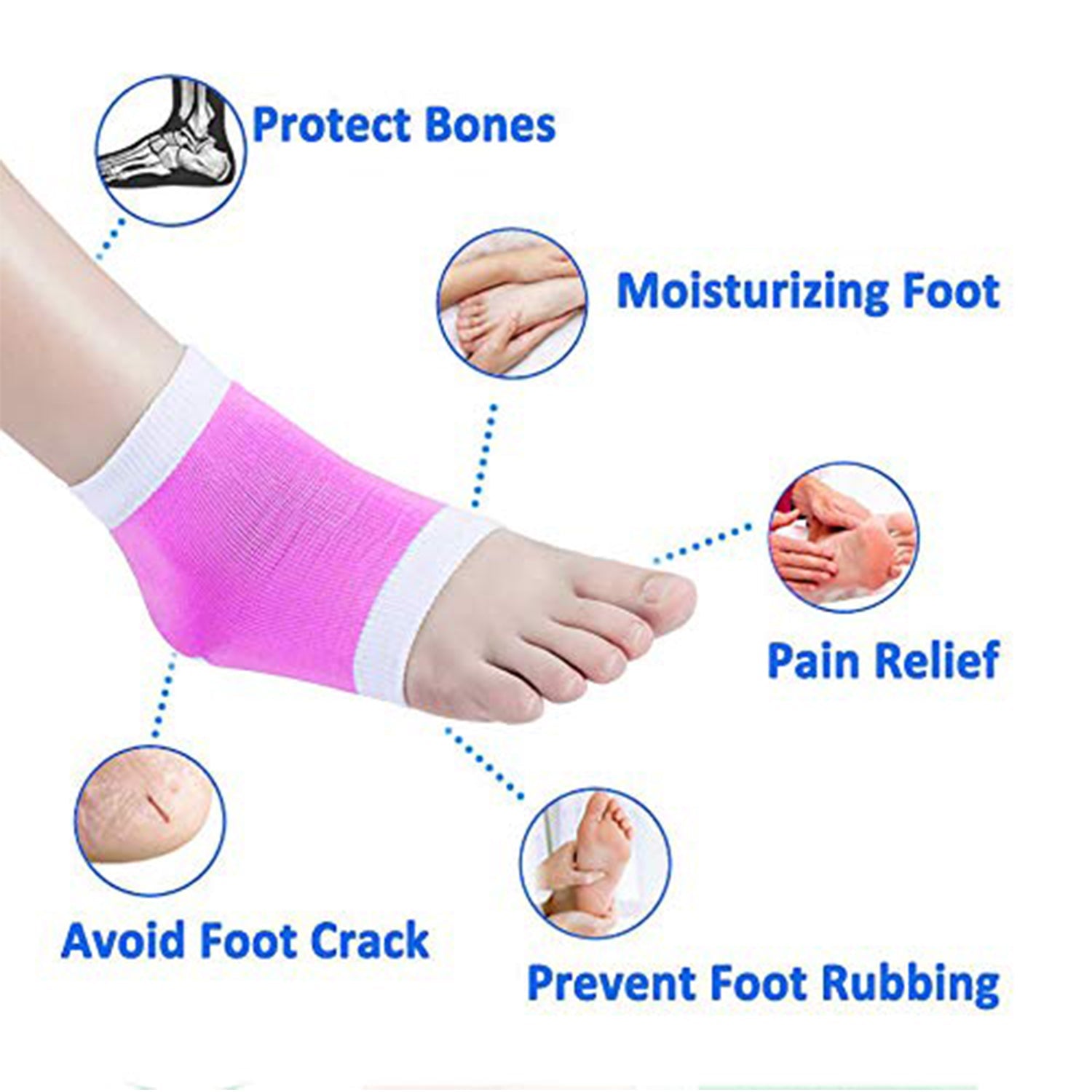 6627 Open Toe Socks for Dry Hard Cracked Skin Moisturizing While You Sleep. DeoDap 6627 Open Toe Socks for Dry Hard Cracked Skin Moisturizing While You Sleep. DeoDap